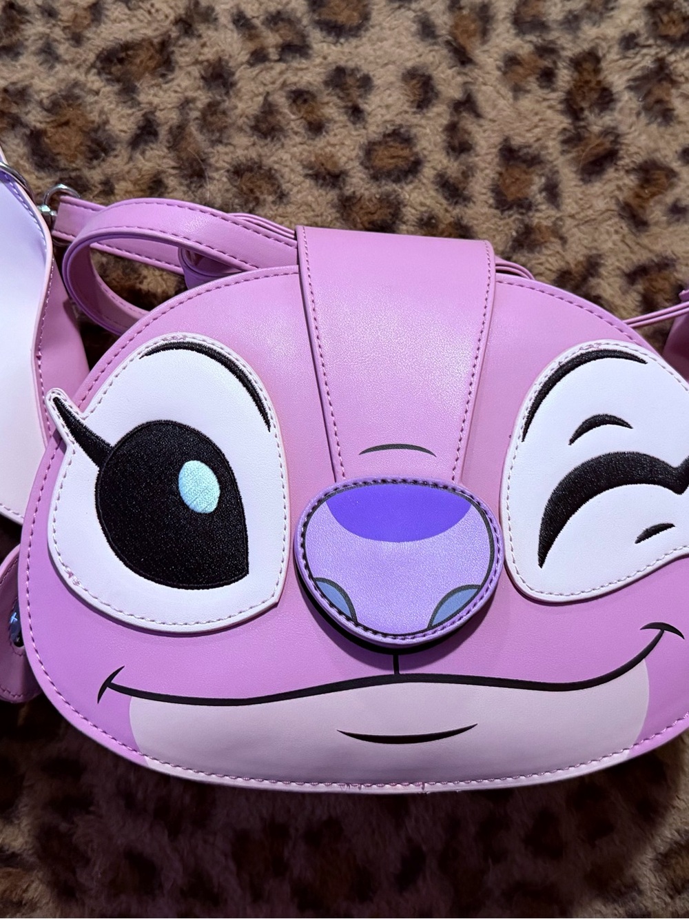 Loungefly Angel Pink Face Crossbody Bag